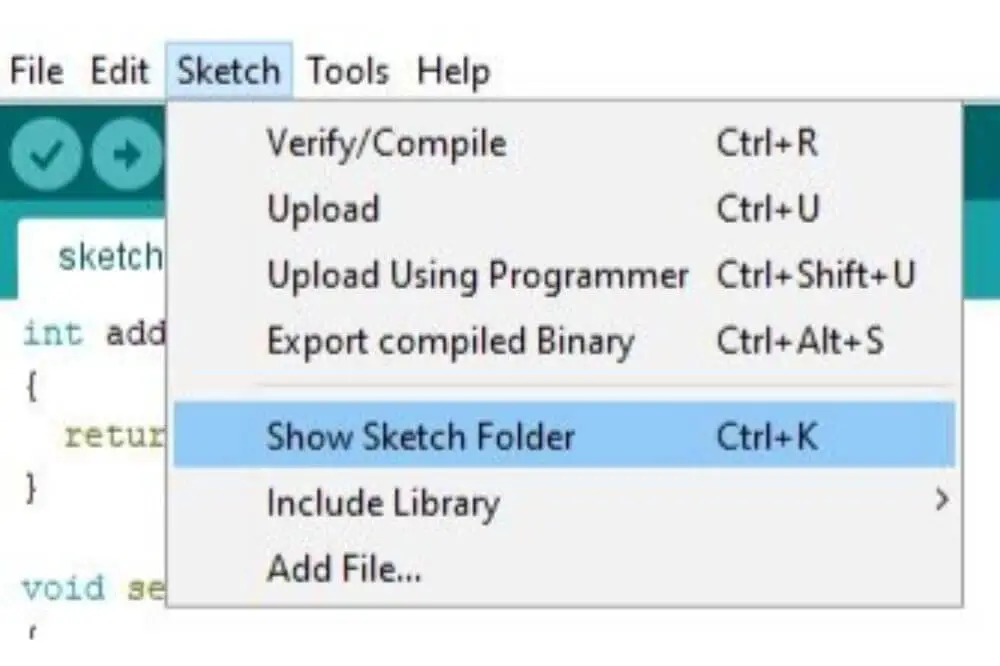 arduino ide show sketch folder 1 1